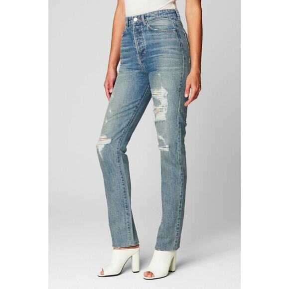 Blank NYC The Cooper Long Slim High Rise Straight Organic Jeans Women Sz 29 - Picture 2 of 8